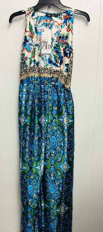 Jumpsuit By Zara In Blue & Green, Size: S