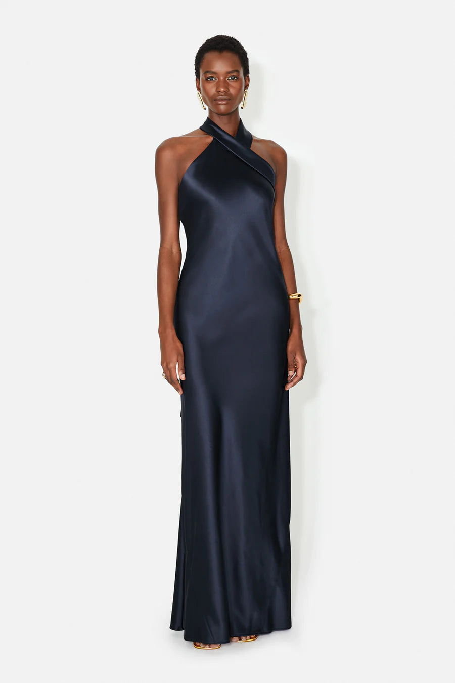 Satin Pandora Dress - Midnight