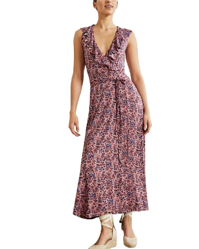 Boden Saskia Wrap Jersey Maxi Dress