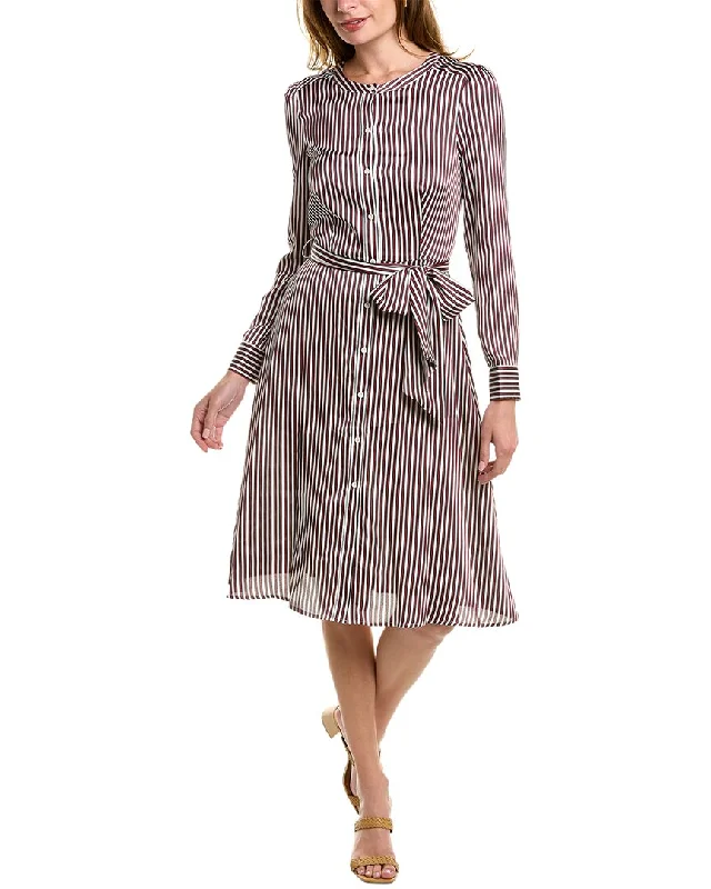 Court & Rowe Crosby Fine Stripe Button-Up Mini Dress