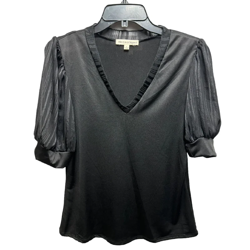 Puff Sleeve Top By Above & Beyond In Black, Size: S