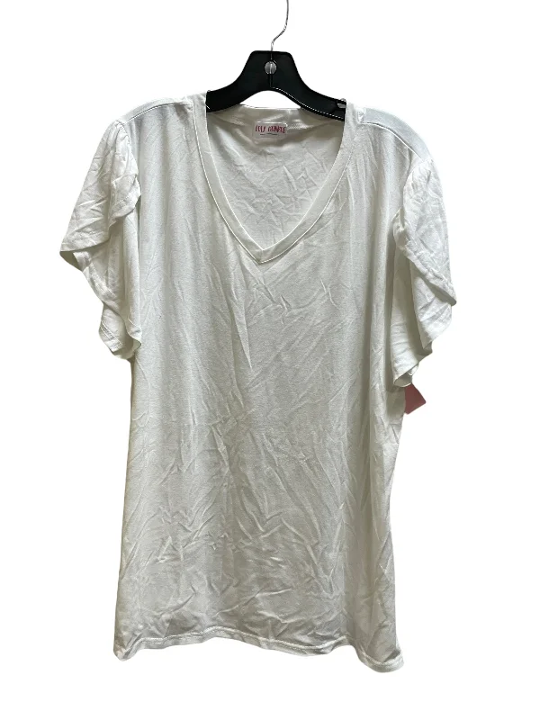 Top Short Sleeve Basic By Clothes Mentor In White, Size: 3x