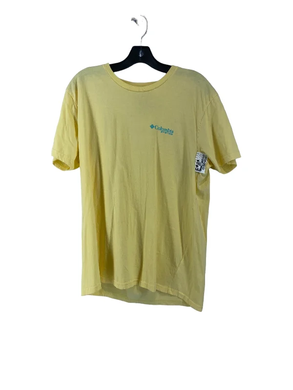 Top Short Sleeve Basic By Columbia In Yellow, Size: L