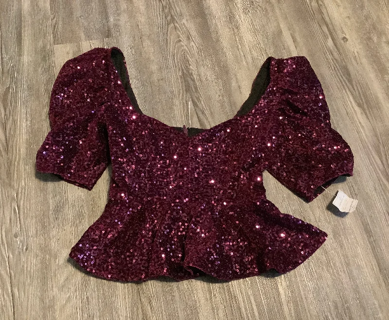 Top Short Sleeve By Amanda Uprichard In Purple, Size: S