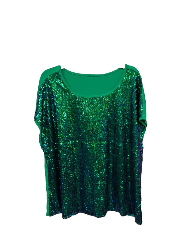 Top Short Sleeve By Clothes Mentor In Green, Size: 2x