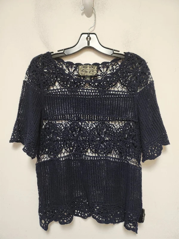 Top Short Sleeve By Clothes Mentor In Navy, Size: S