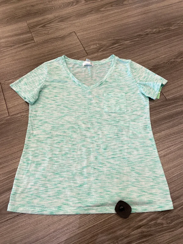 Top Short Sleeve By Just Be In Blue, Size: L