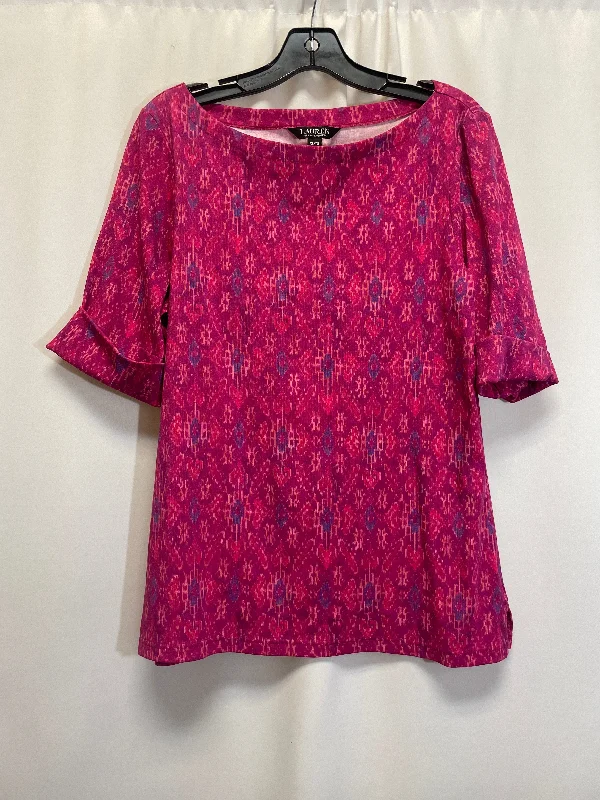 Top Short Sleeve By Ralph Lauren In Pink, Size: Xl