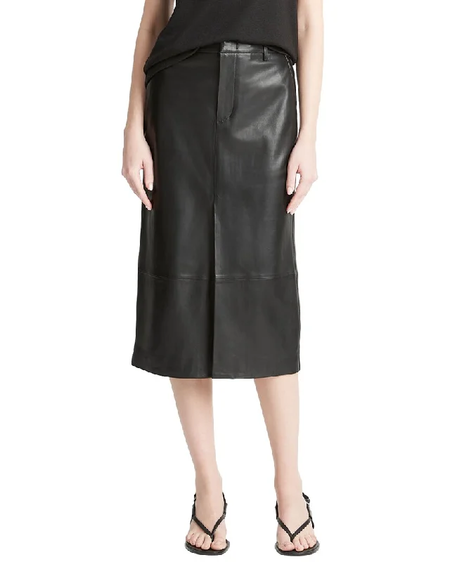 Vince Leather Trouser Front Skirt