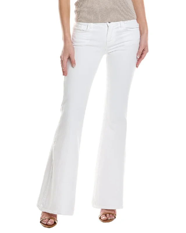 7 For All Mankind Brilliant White Low-Rise Flare Jean