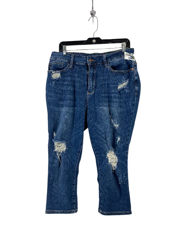 Jeans Cropped By Judy Blue In Blue, Size: 16