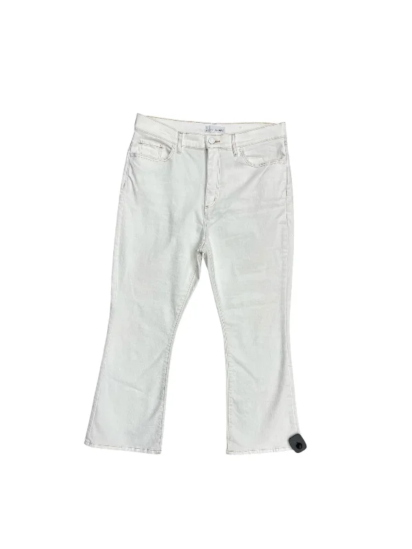 Jeans Cropped By Loft In White, Size: 10