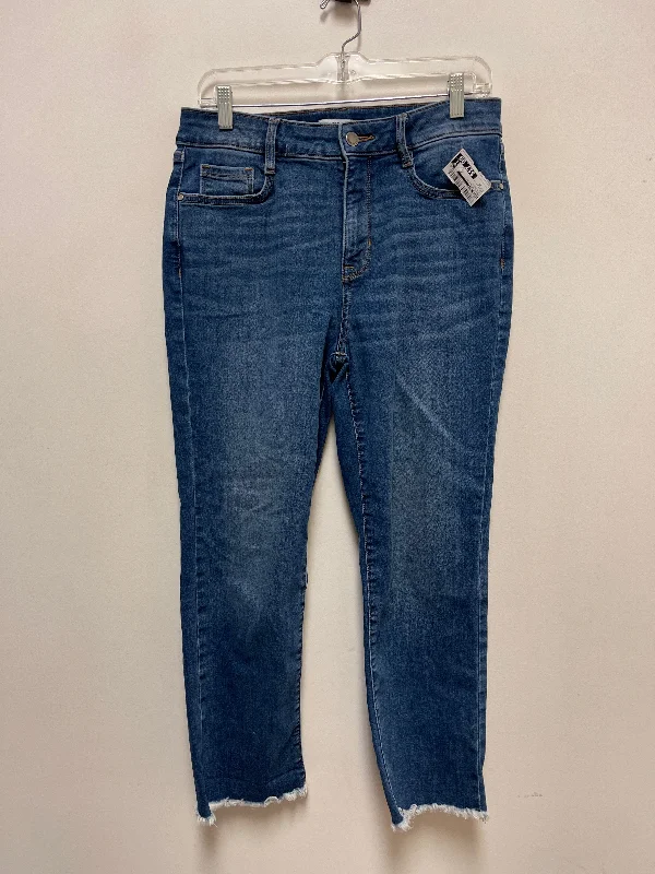 Jeans Straight By Nine West In Blue Denim, Size: 10