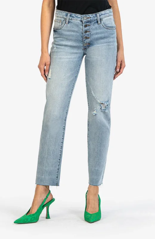 Reese High Rise Fab Ab Straight In Fair Wash