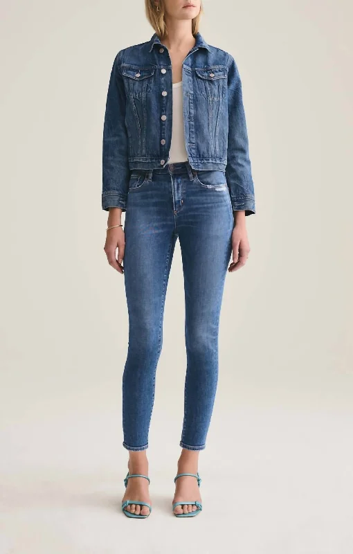 Sophie Mid Rise Ankle Jean In Tame