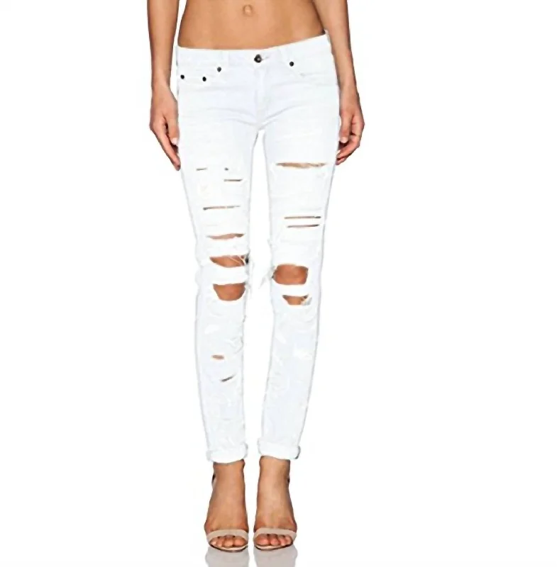 Thrash Jeans In White Denim