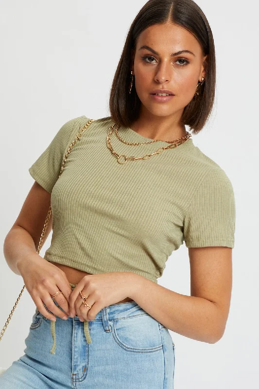 Green Tie Waist Top