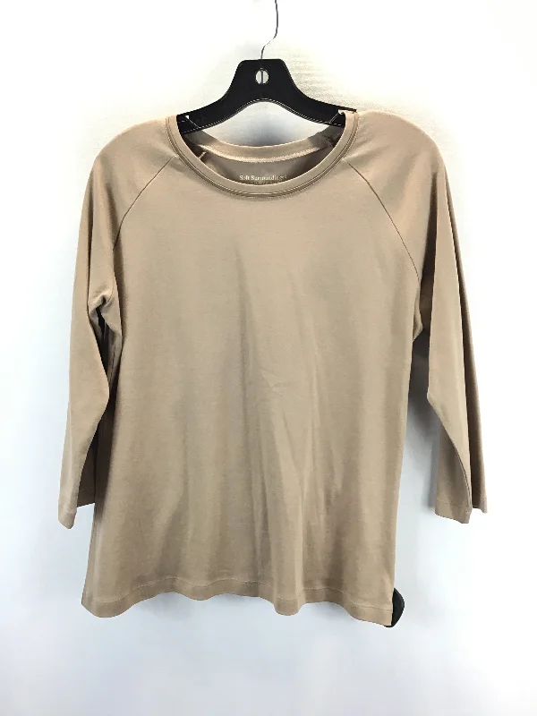 Top Long Sleeve Basic By Soft Surroundings In Brown, Size: Large