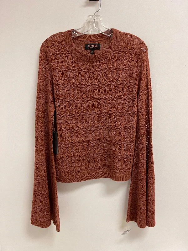 Top Long Sleeve By Clothes Mentor In Brown, Size: Xl