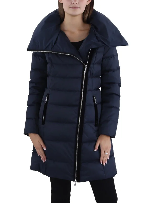 Brooklyn Womens Down Asymmetrical Puffer Coat