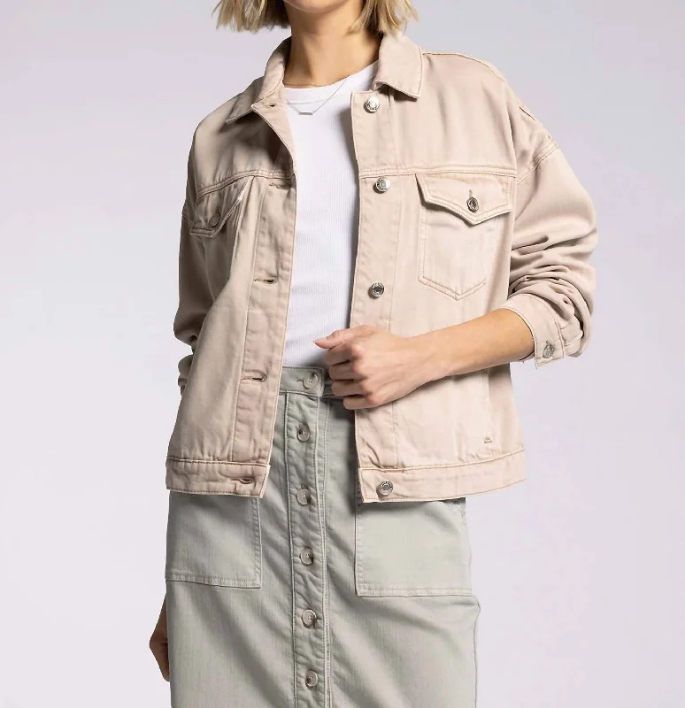 Magnolia Denim Jacket In Taupe