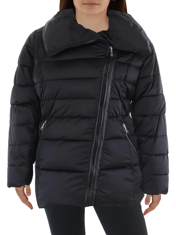 Plus Womens Insulated Asymmetric Puffer Jacket