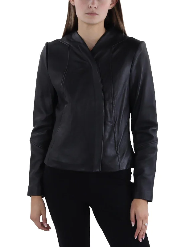 Womens Leather Long Sleeve Leather Jacket