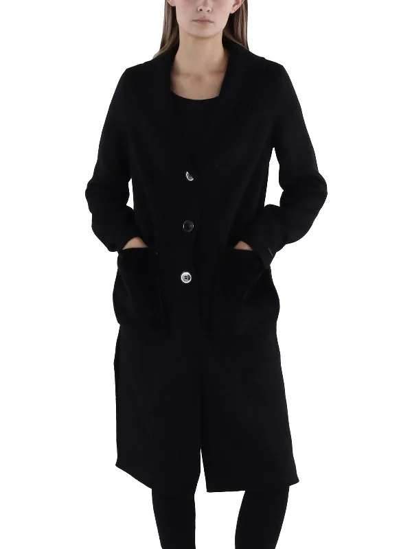 Womens Wool Blend Long Wool Coat