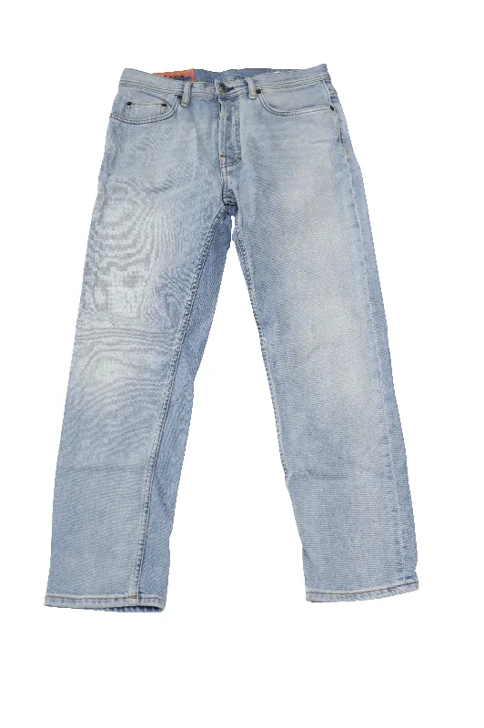 Acne Studios Slim Tapered Jeans in Light Blue Cotton