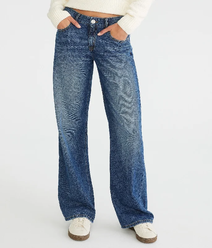 Aeropostale Low-Rise Baggy Wide Leg Jean