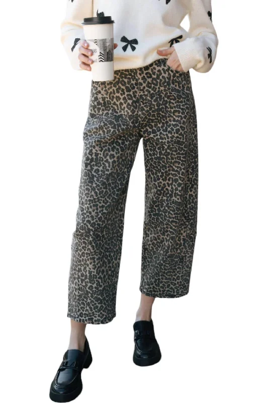 Barrel Pants In Leopard