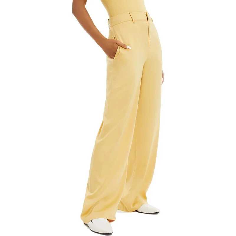 Womens Satin Office Pants